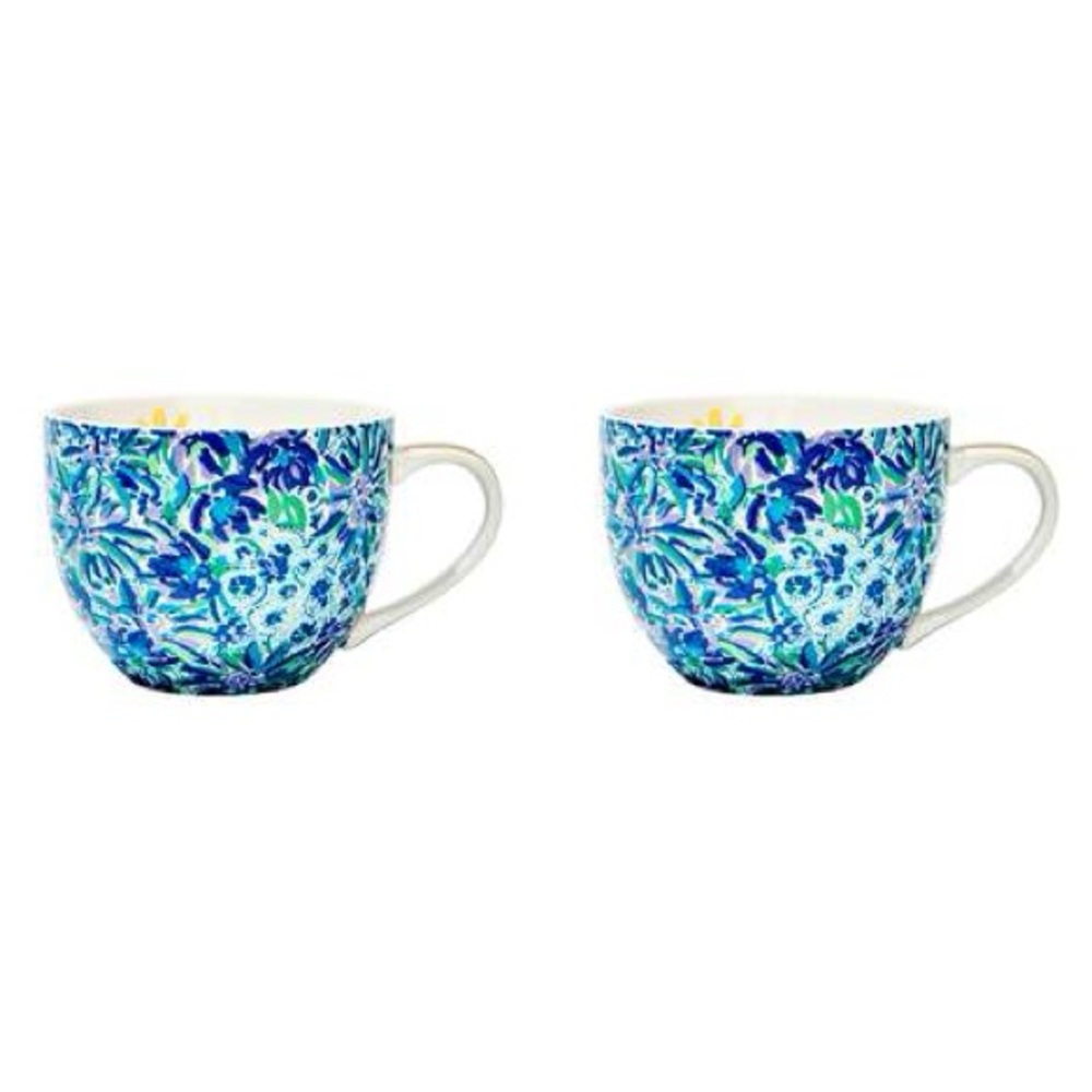 NWT Lily Pulitzer ceramic mug set of 2